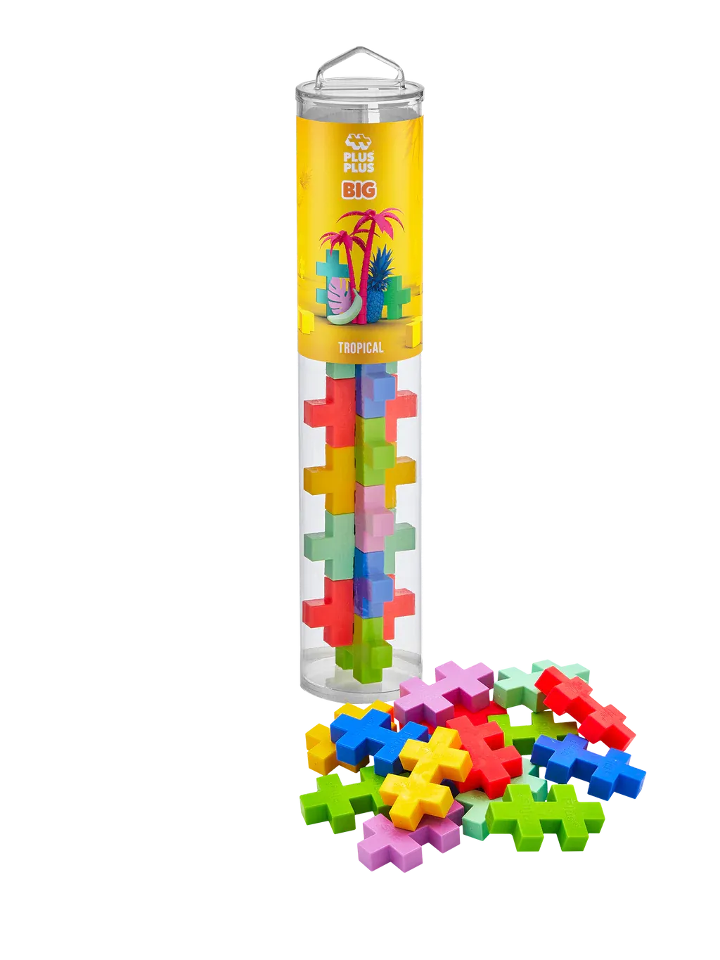 Plus Plus BIG 15 Piece Tube - Tropical Colours