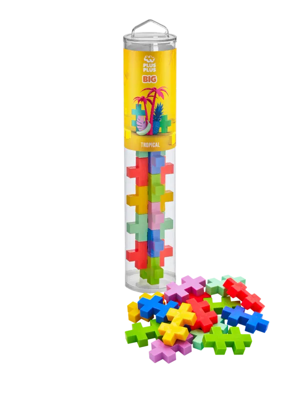 Plus Plus BIG 15 Piece Tube - Tropical Colours
