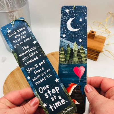 One Step At A Time Bookmark By Fox Under The Moon