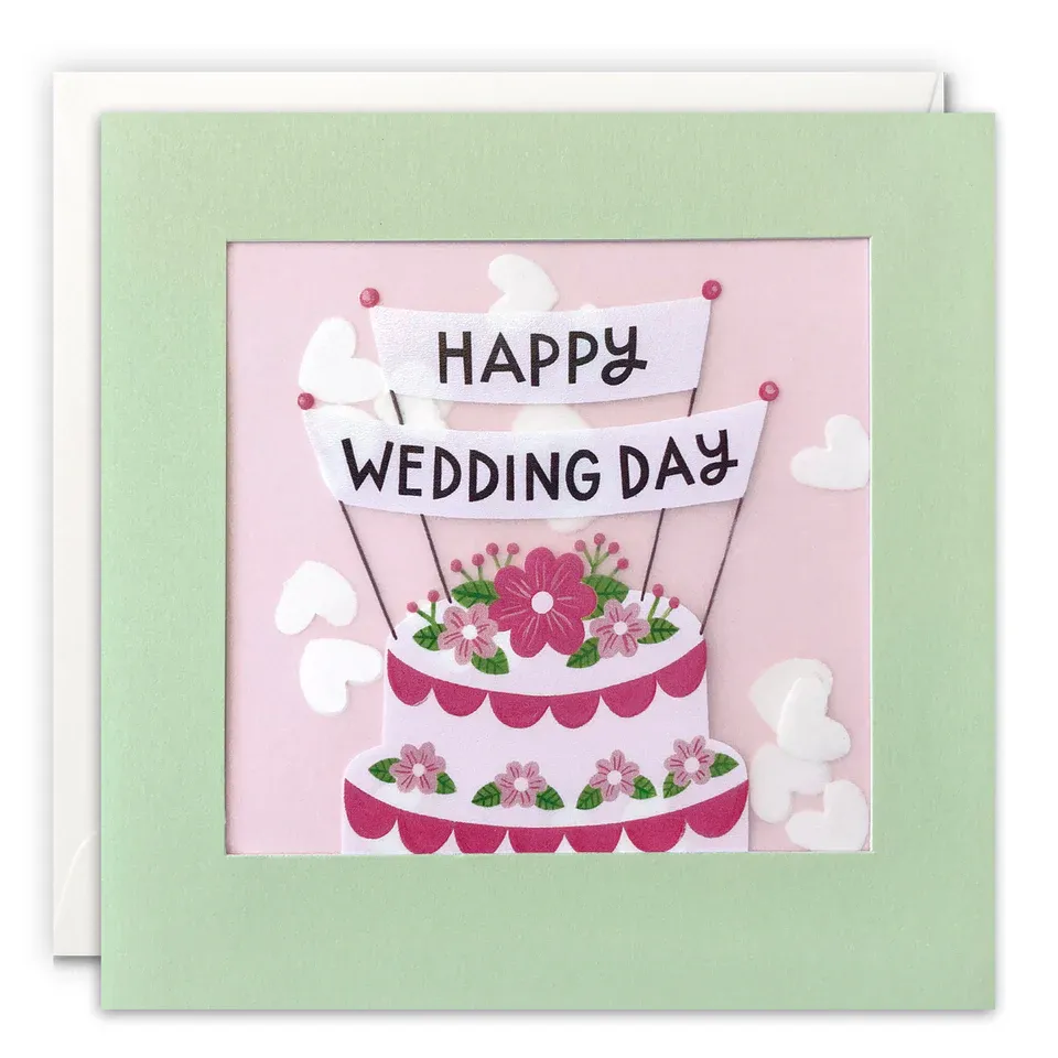 Wedding Day Cake Paper Shakies Card