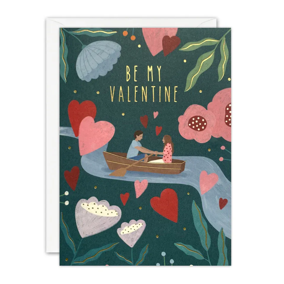 Sunbeams Valentine's Day Rowing Boat Card