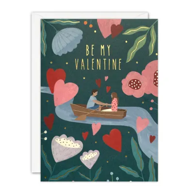 Sunbeams Valentine's Day Rowing Boat Card