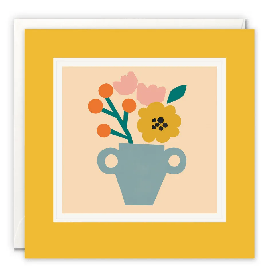 Paintworks Blue Vase Card