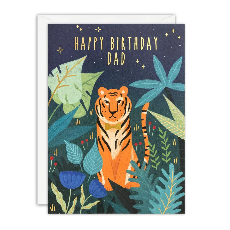 Sunbeams Dad Tiger Birthday Card
