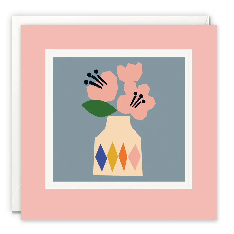 Paintworks Pink Flowers Card