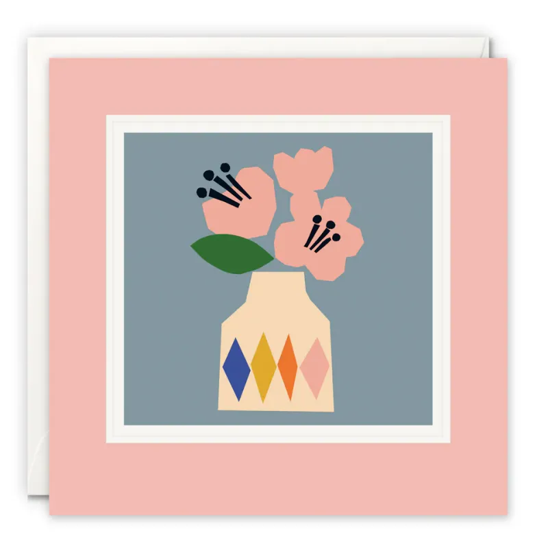 Paintworks Pink Flowers Card