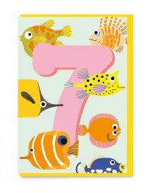 7th Birthday Fishes Card