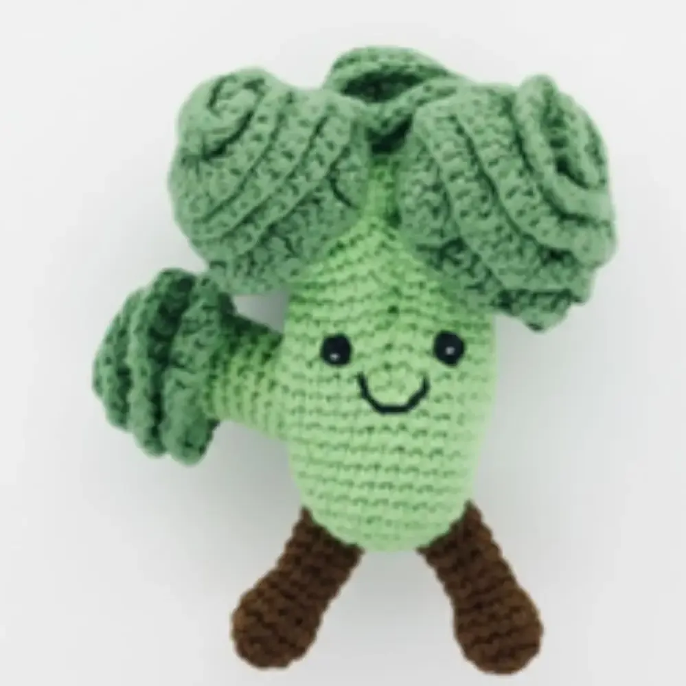 Crochet Broccoli Baby Rattle