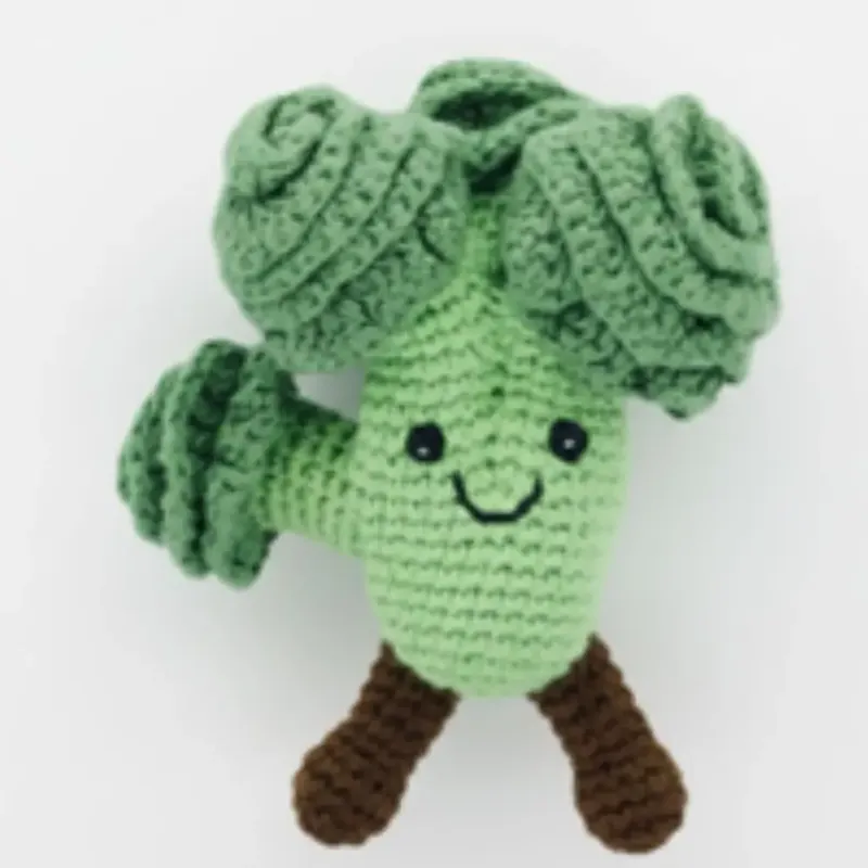 Crochet Broccoli Baby Rattle