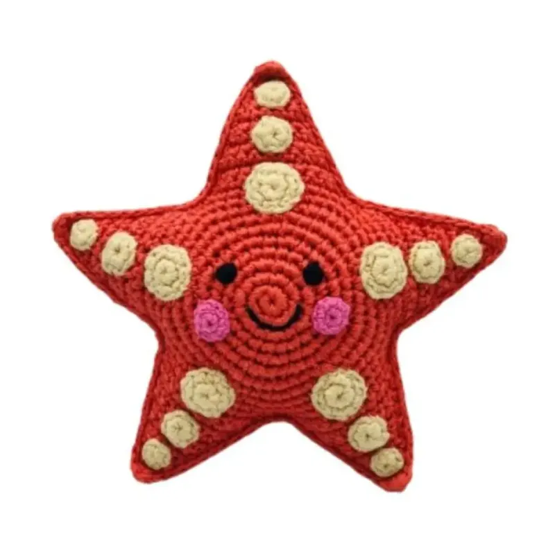 Crochet Starfish Baby Rattle