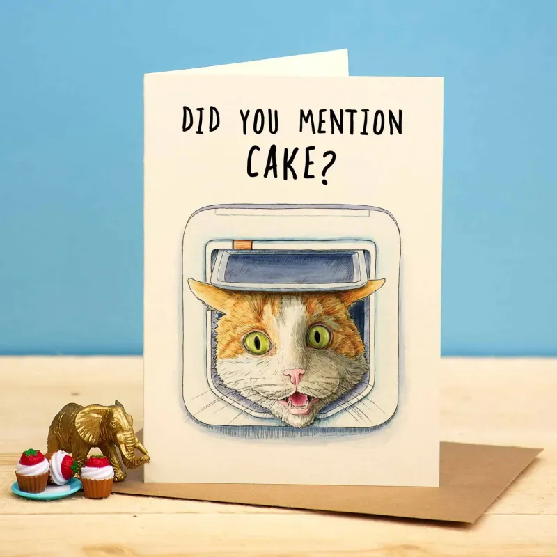 Cat Flap Cake Card