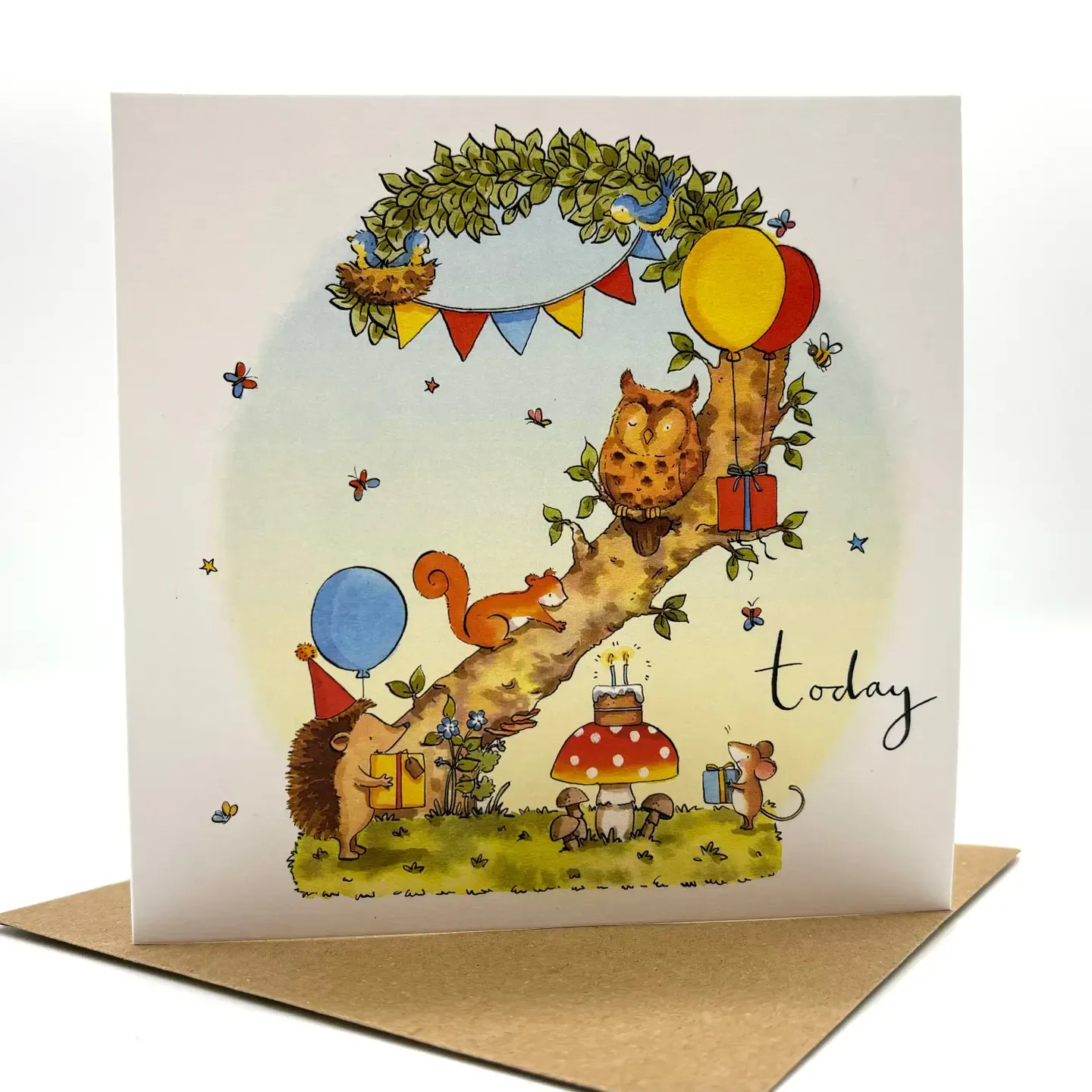 2nd Birthday Woodland Mouse Card
