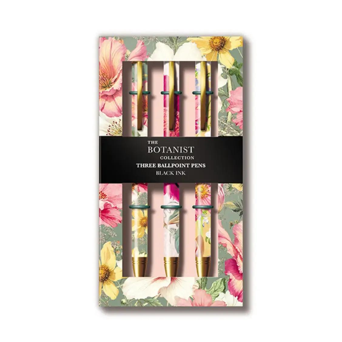Flowers Pens Set Of 3