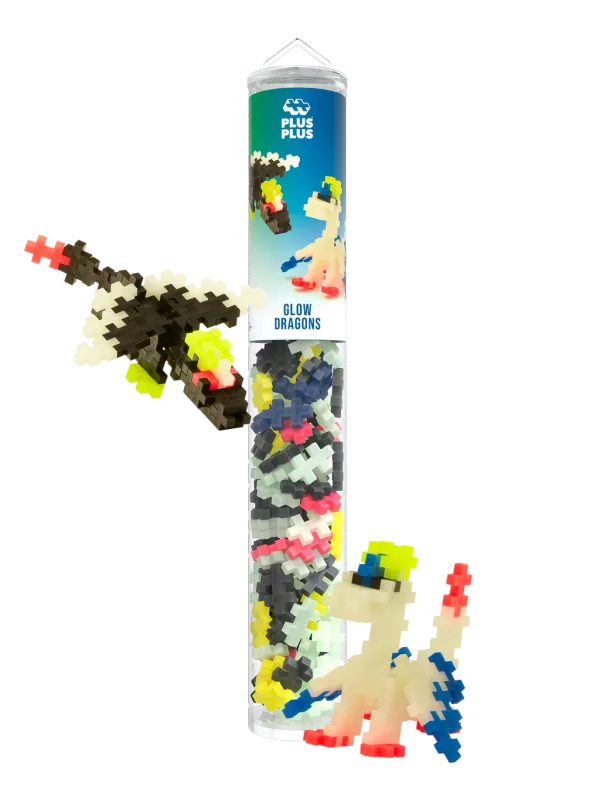 Plus Plus 100 Piece Tube - Glow Dragons