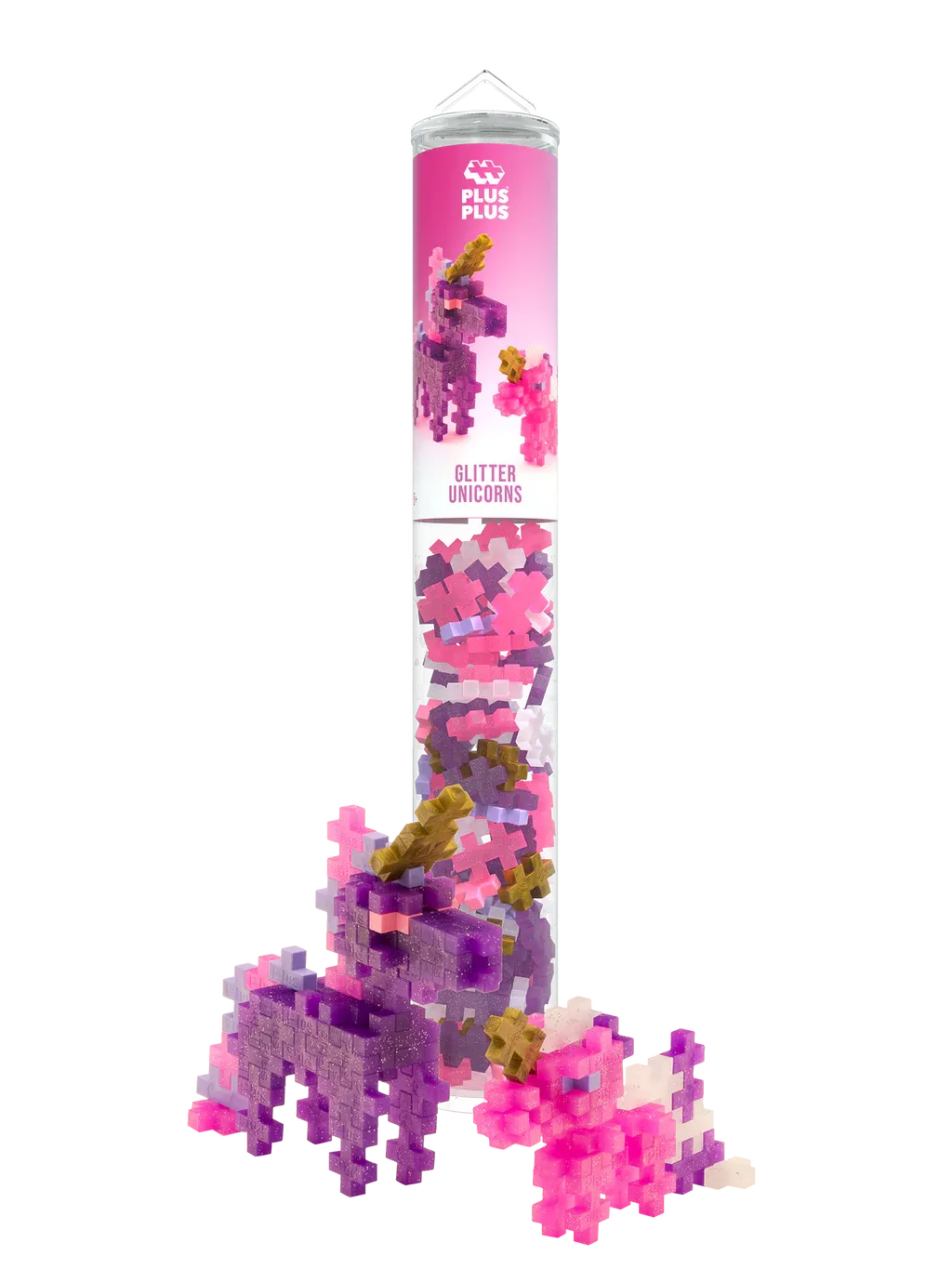 Plus Plus 100 Piece Tube - Glitter Unicorns