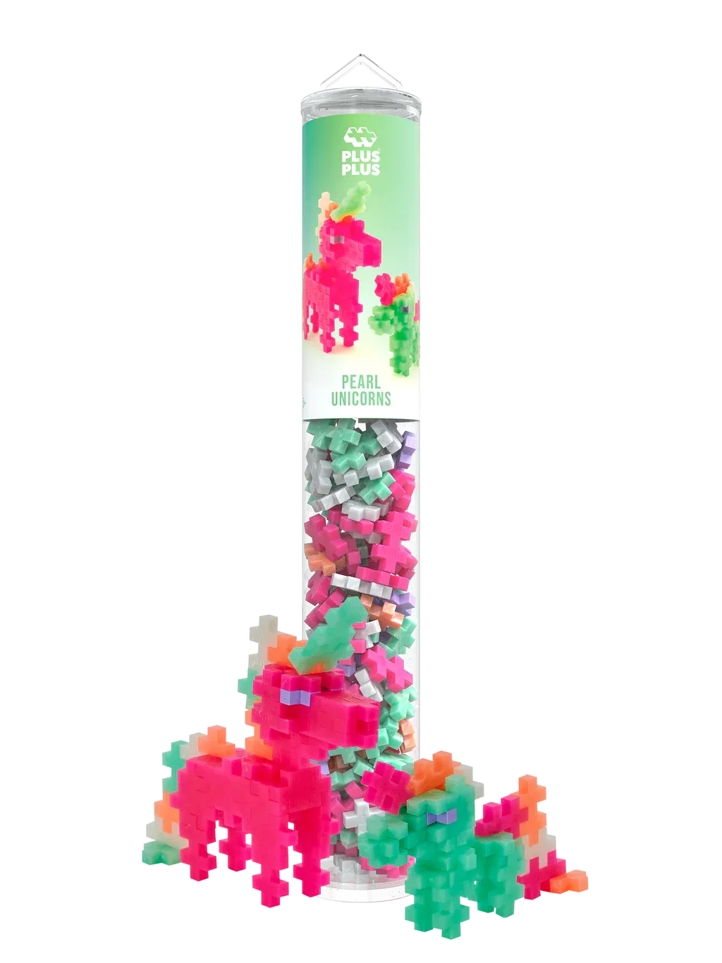 Plus Plus 100 Piece Tube - Pearl Unicorns