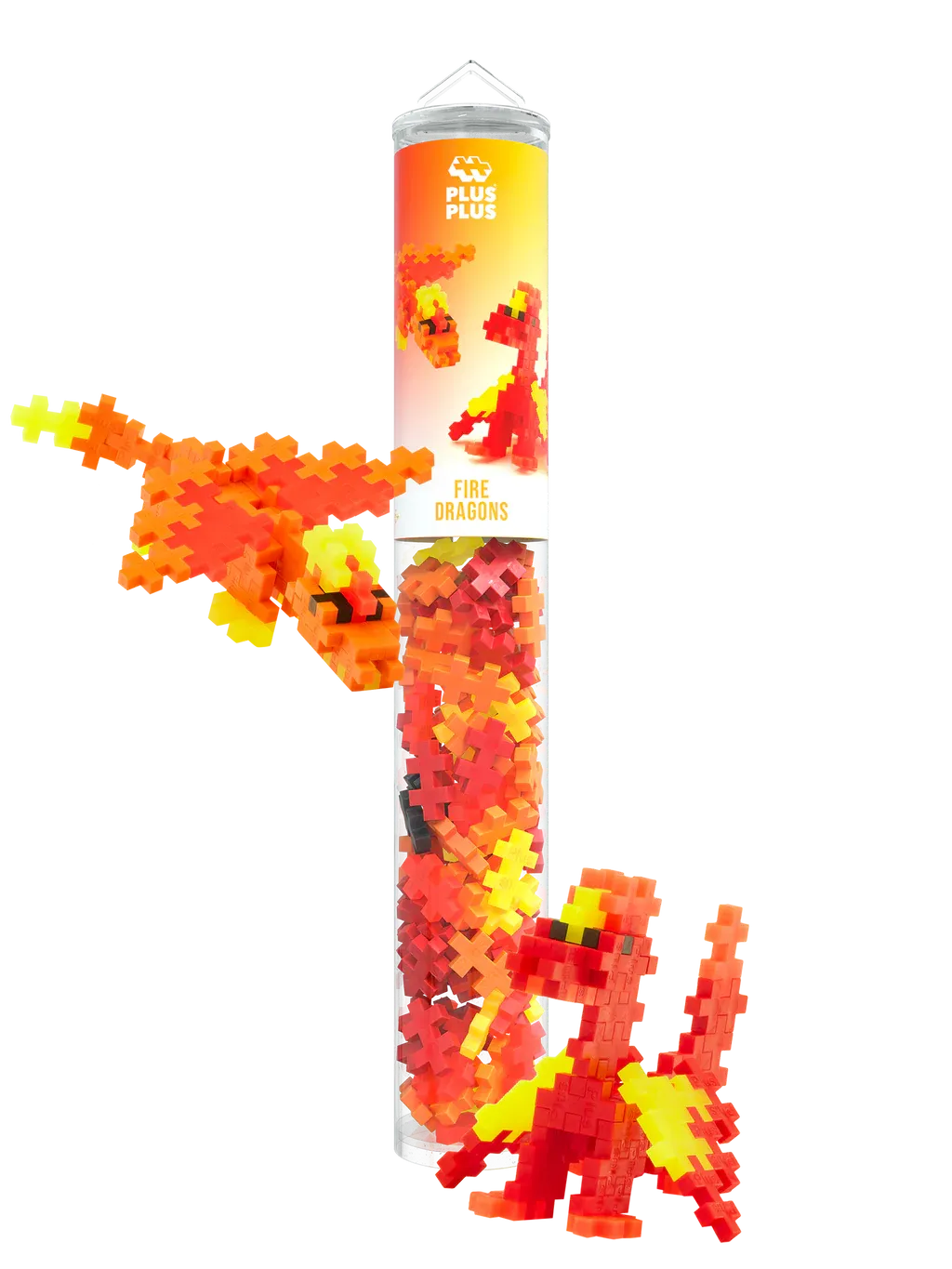 Plus Plus 100 Piece Tube - Fire Dragons