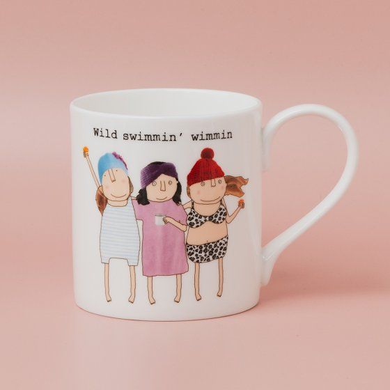 Swimmin Wimmin Bone China Mug