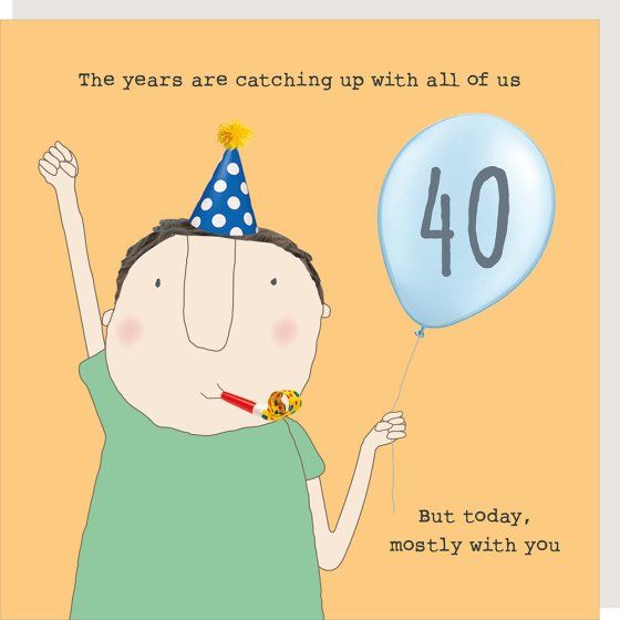 Boy 40 Years Birthday Card