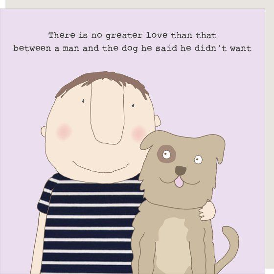 Man And Dog Card