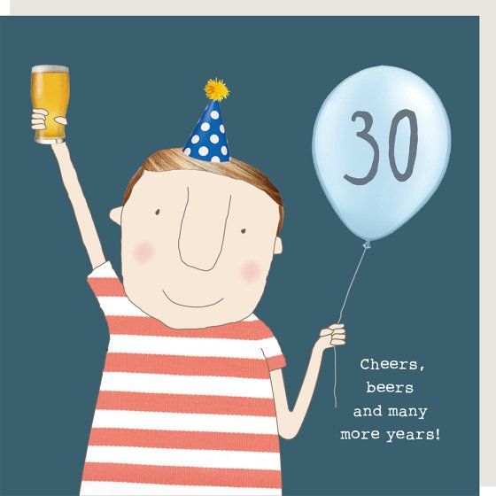 Boy 30 Cheers Birthday Card