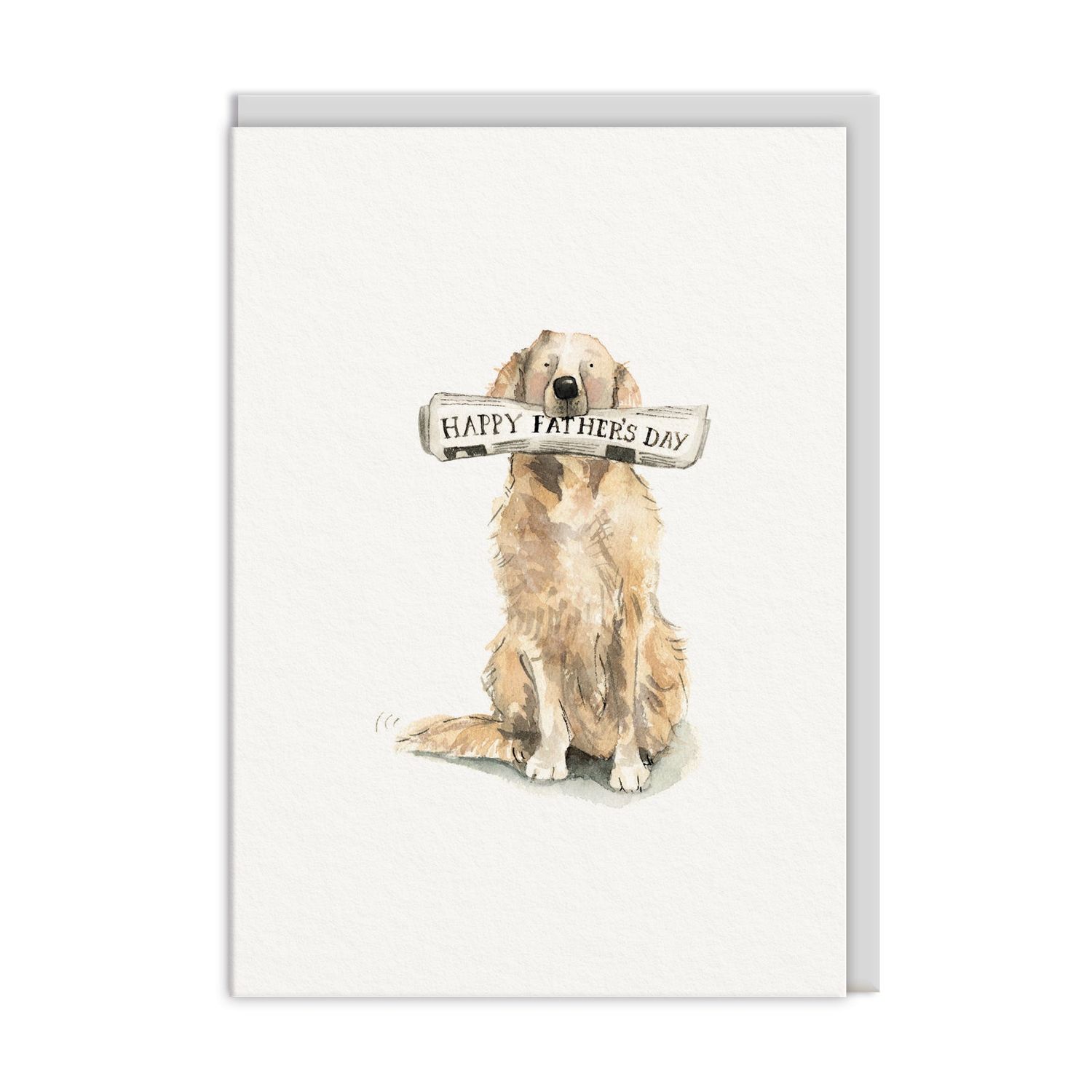 Father's Day Dog With Newspaper Card