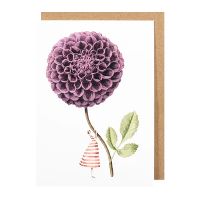 Purple Dahlia - Card