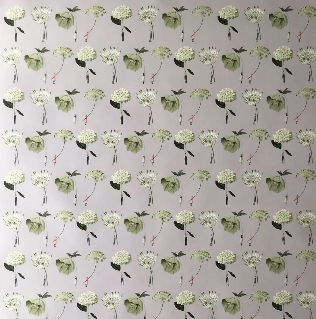Green Flowers - Single Sheet Wrap