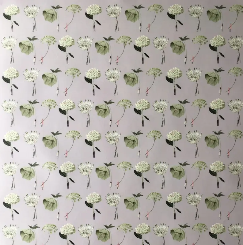 Green Flowers - Single Sheet Wrap