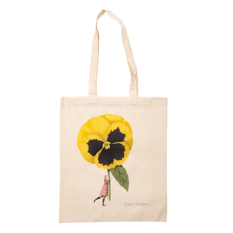 Yellow Pansy - Cotton Shopping Tote Bag