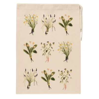 Spring Flowers - Medium Cotton Drawstring Bag