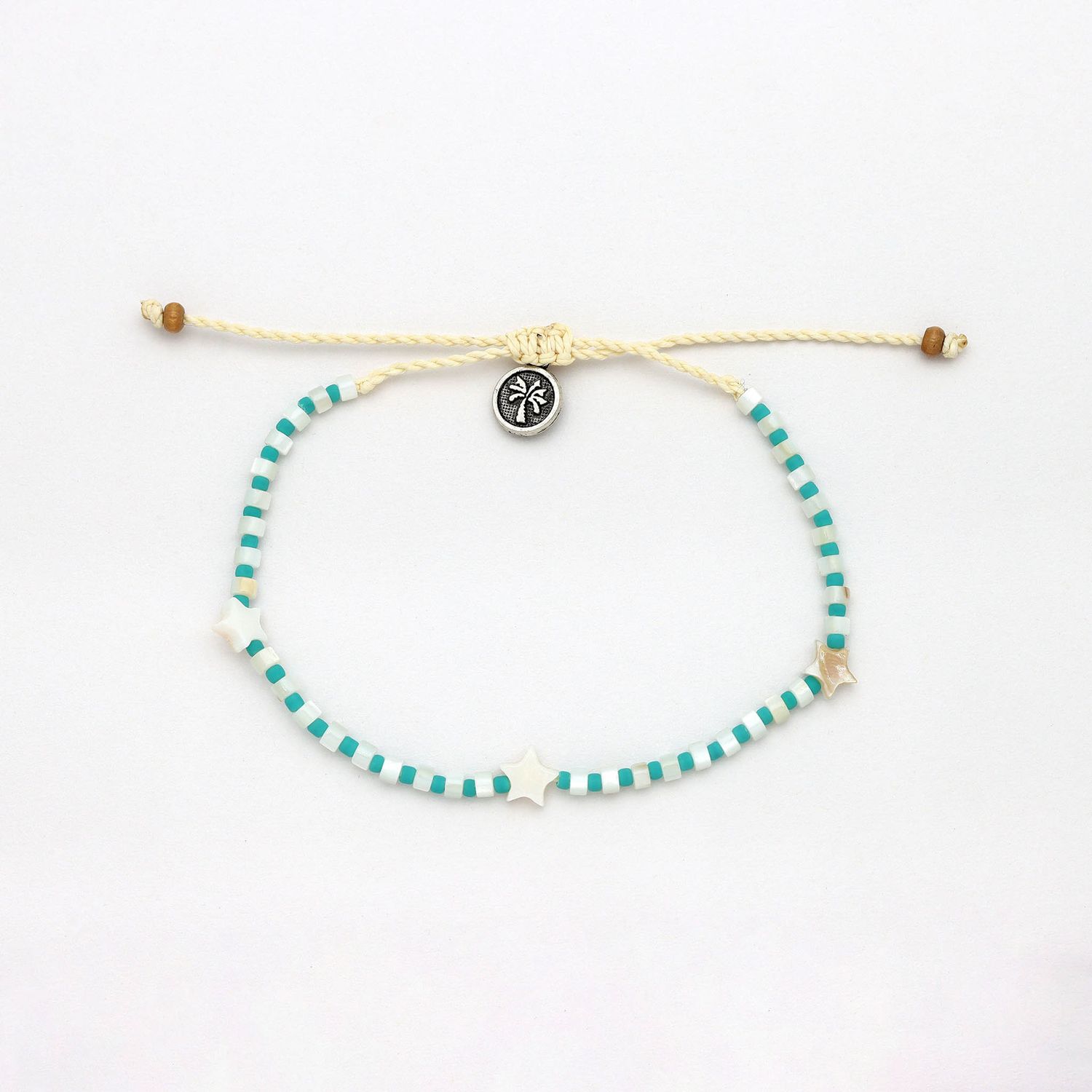 Blue And White Star Charm Anklet