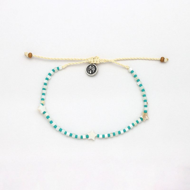 Blue And White Star Charm Anklet