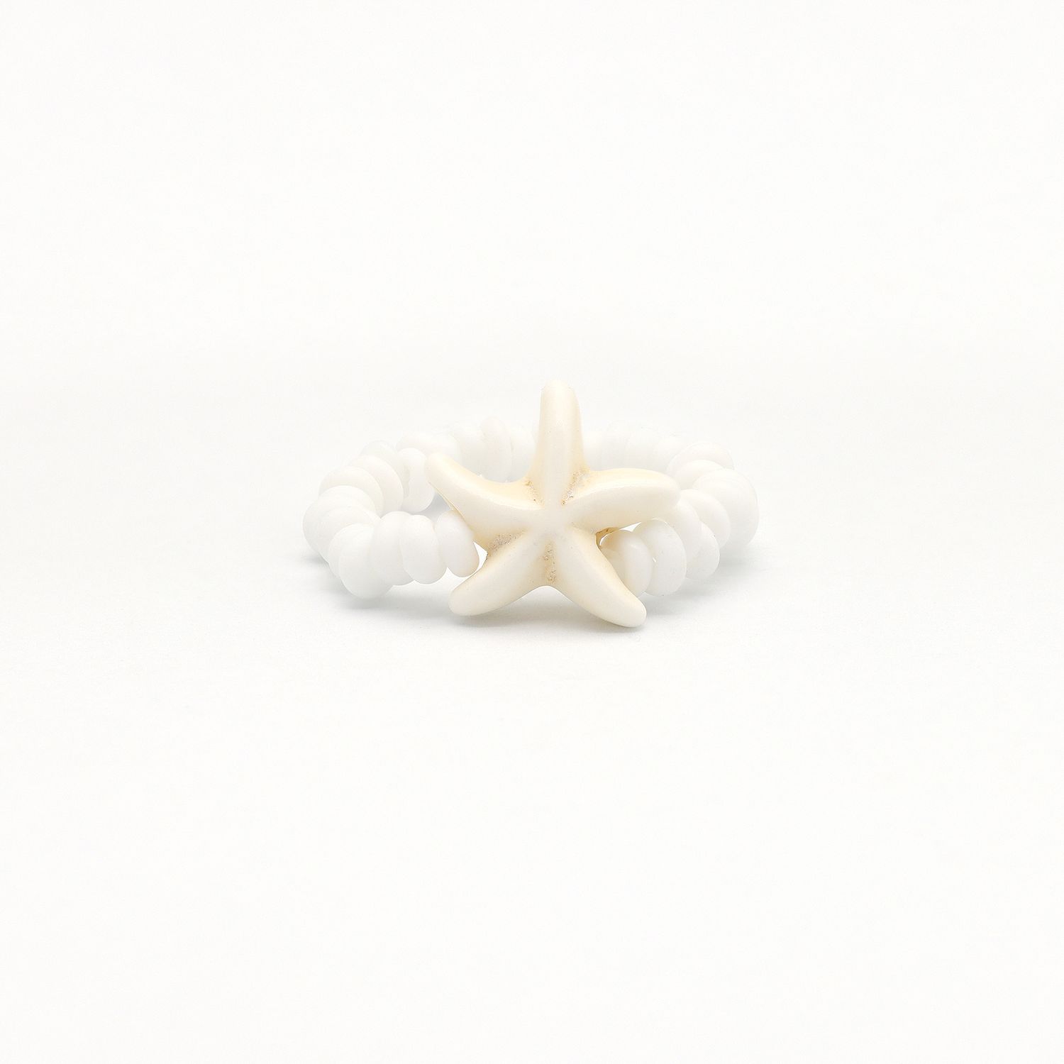 White Starfish Stretchy Ring