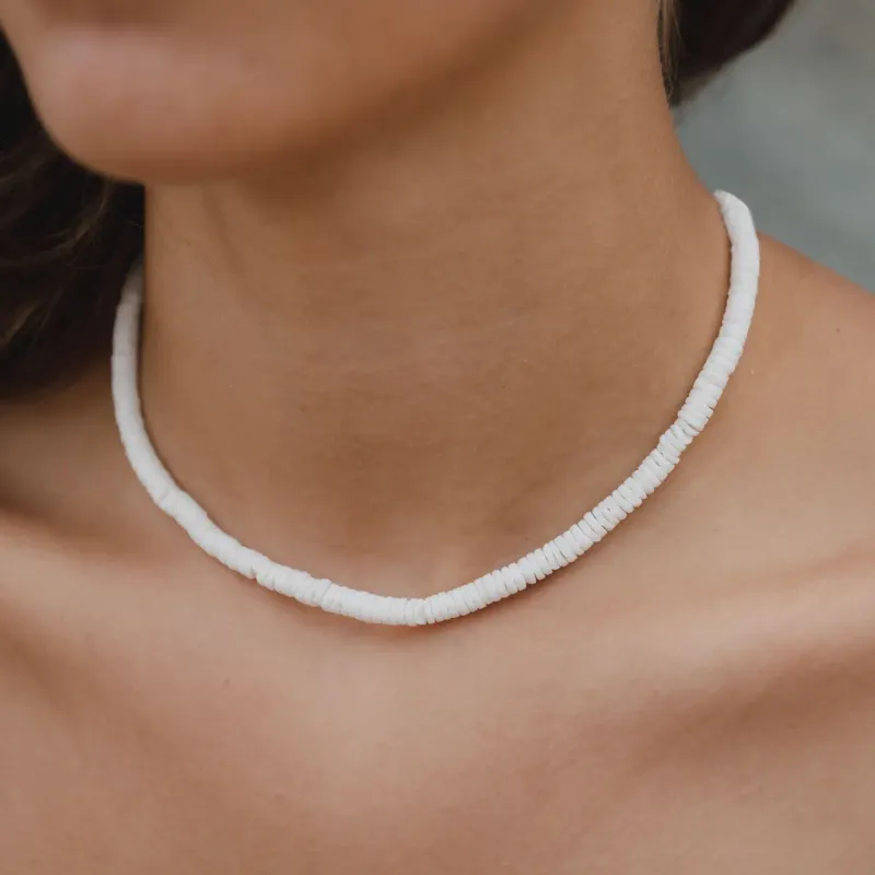 White Bead Necklace