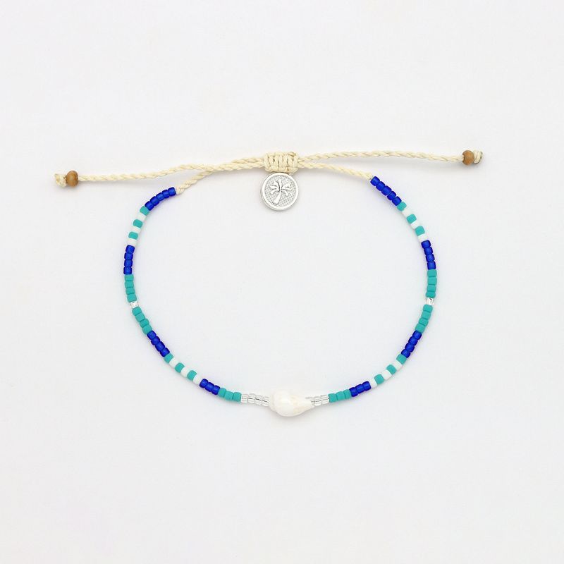 Turquoise &amp; Navy Shell Charm Bracelet