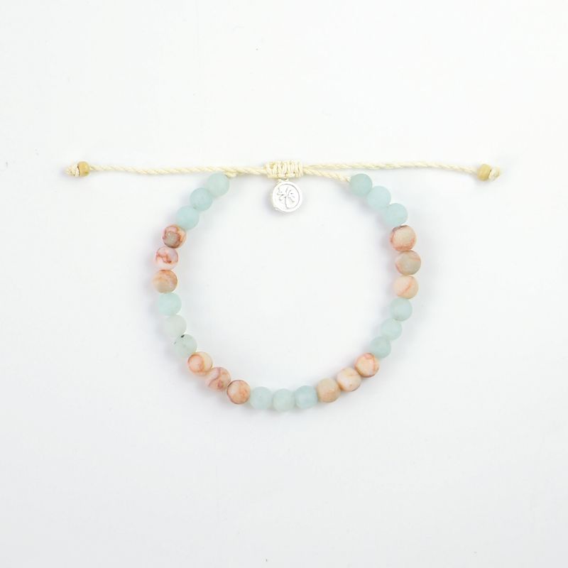 Natural &amp; Aqua Stone Bracelet