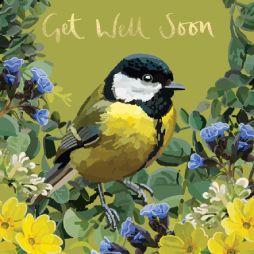 British Birds Get Well Soon Card