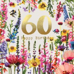 Cottage Garden 60th Birthday Card