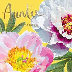 Summer Florals Auntie Card