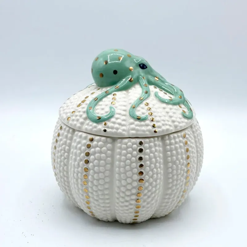 Octopus Lid Ceramic Pot