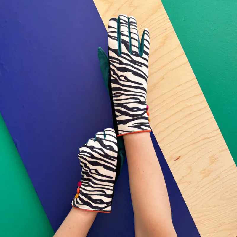 Zebra Print Gloves