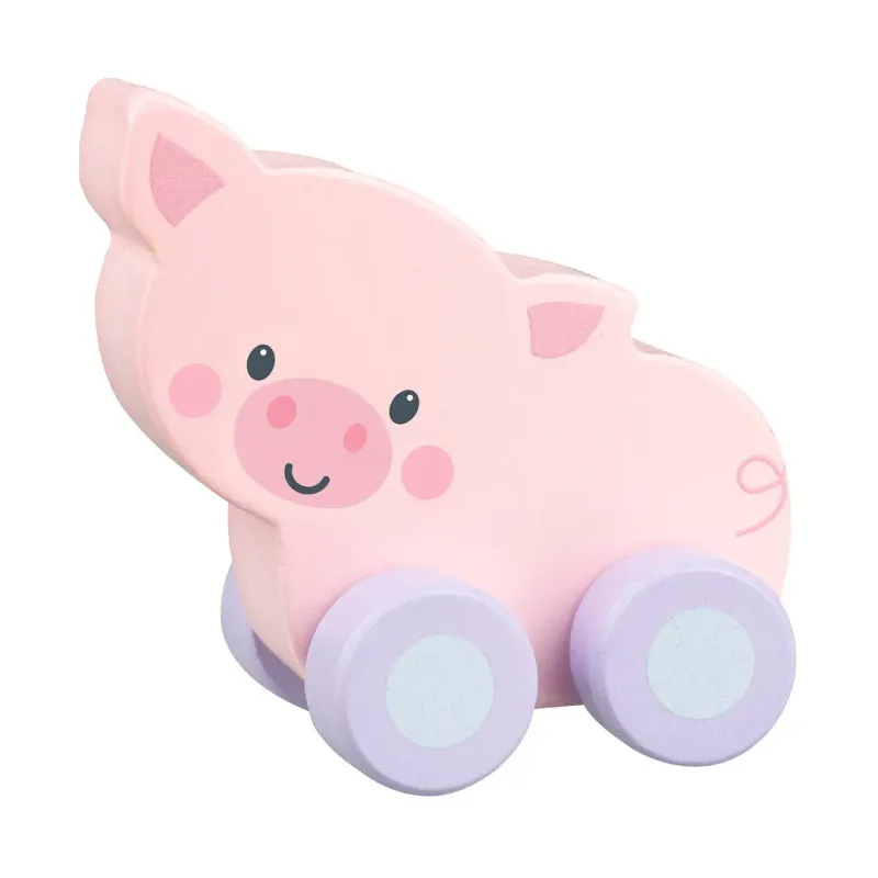 Pig First Wooden Push Toy