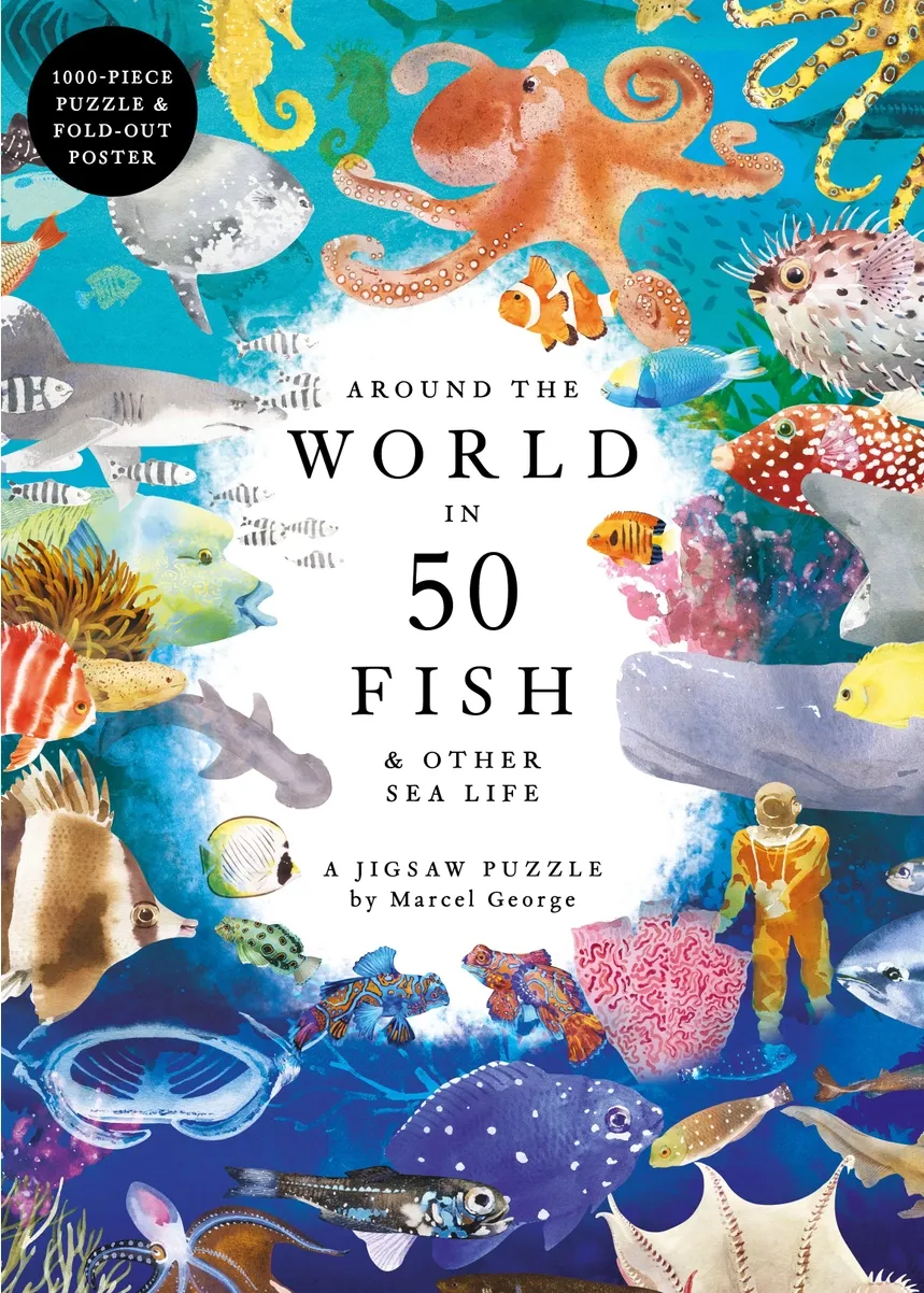 Around The World In 50 Fish 1,000 Piece Jigsaw Puzzle