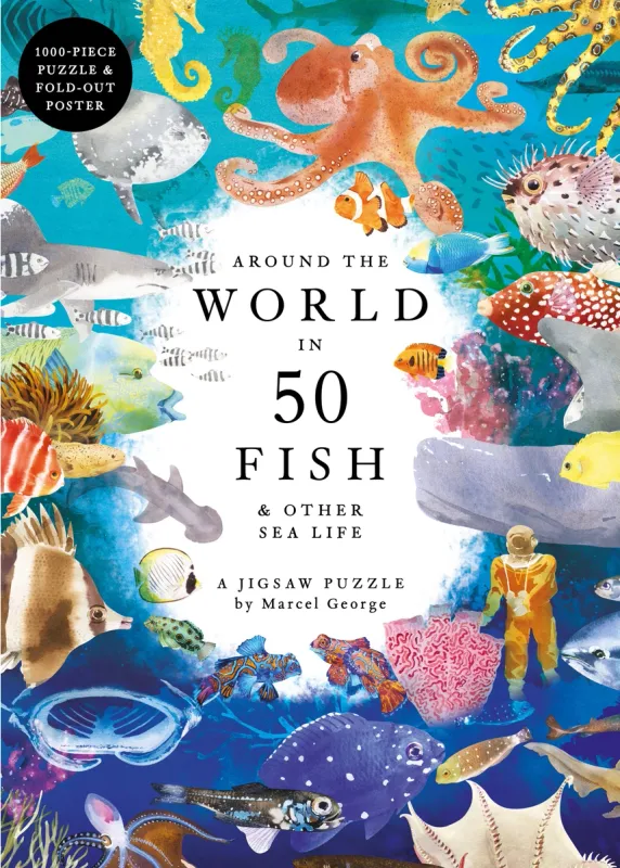 Around The World In 50 Fish 1,000 Piece Jigsaw Puzzle