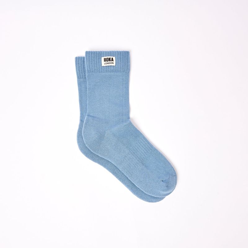 Roka London Wimbledon Organic Cotton Socks - Airforce (One Size)