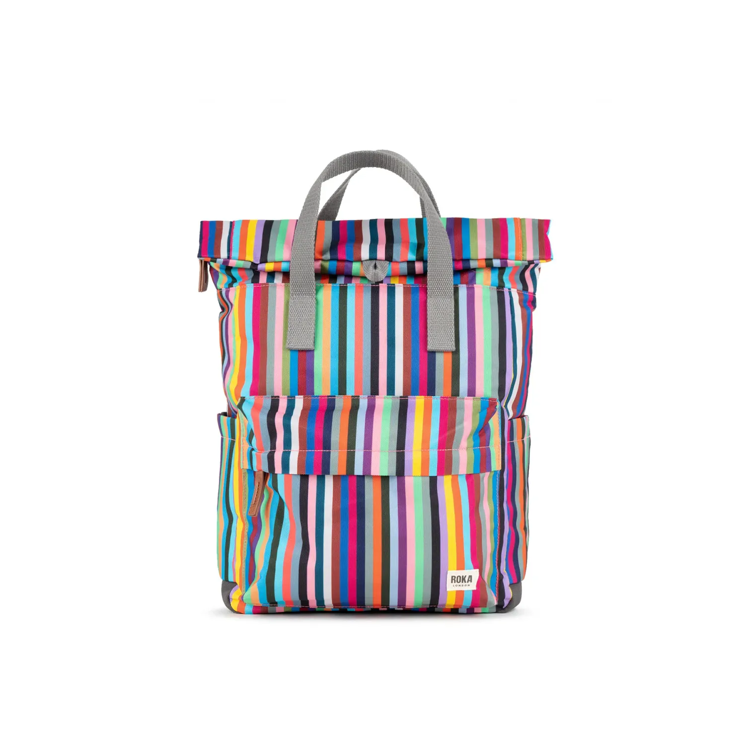 Roka London Canfield B Small Sustainable Canvas - Multi Stripe