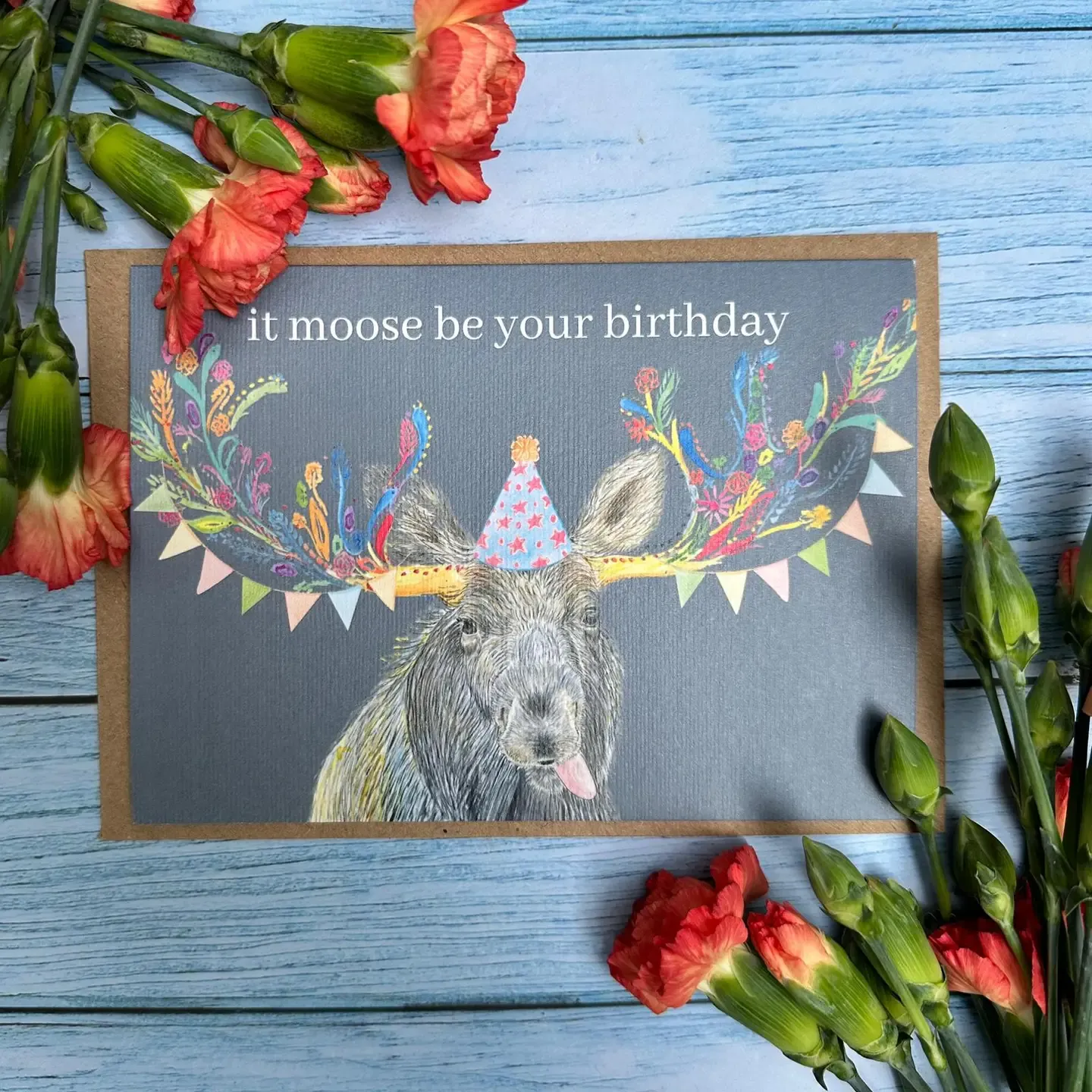 Moose Birthday Card