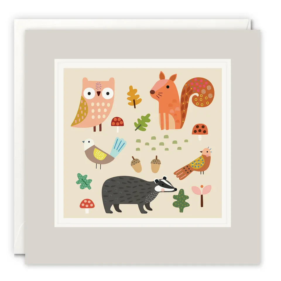 Paintworks Autumn Wildlife Card