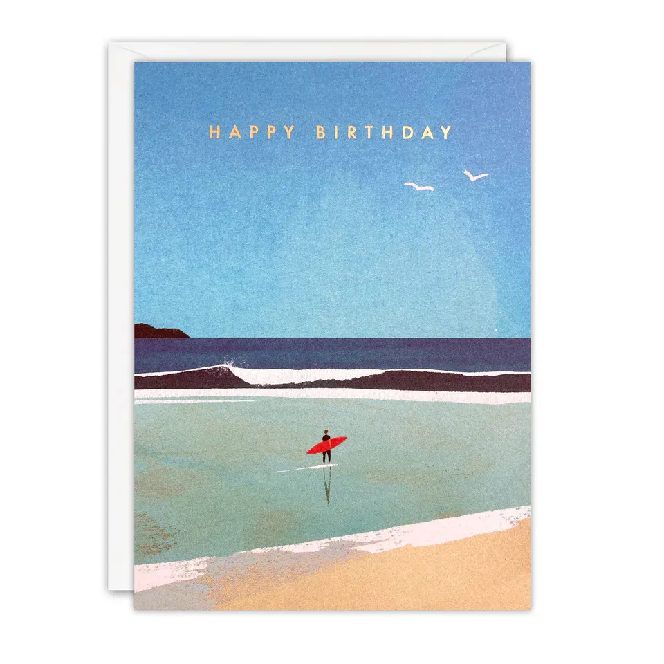 Offshore Morning Surf Birthday Card